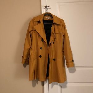 DKNY dark yellow Trench Coat